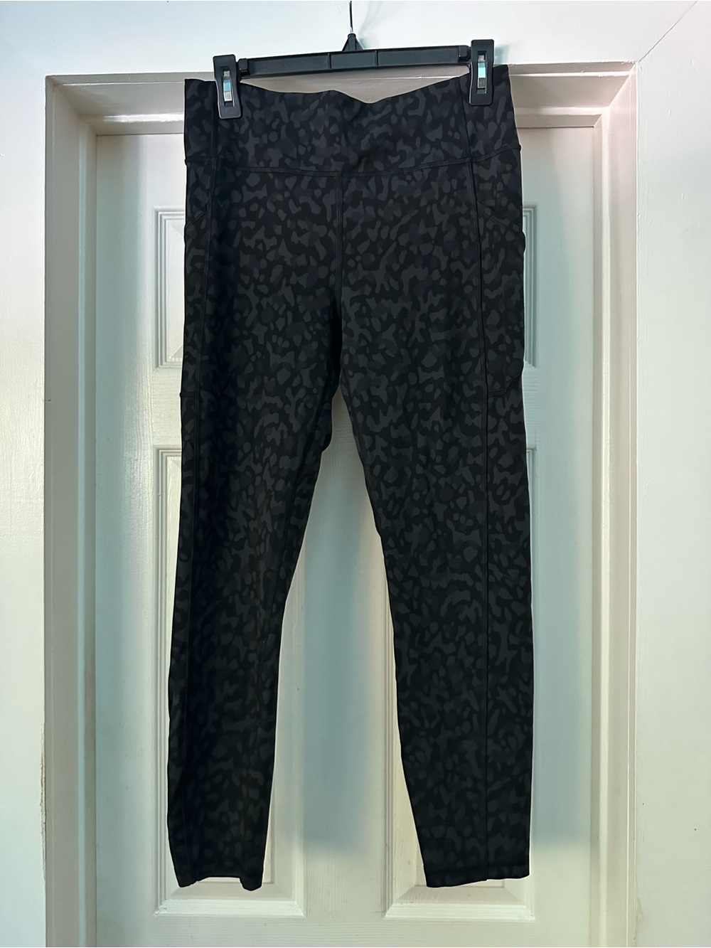 lululemon athletica Black Tone-on-Tone Animal Print Joggers